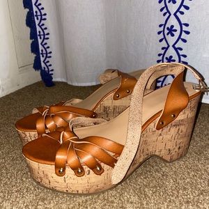 Target Mossimo Supply Co. Cork Wedges Leather